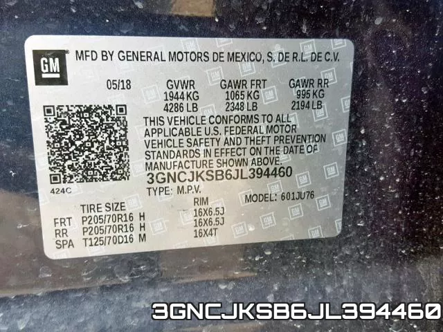3GNCJKSB6JL394460 фото 2