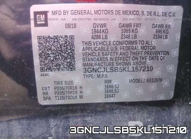 3GNCJLSB5KL157210 фото 10