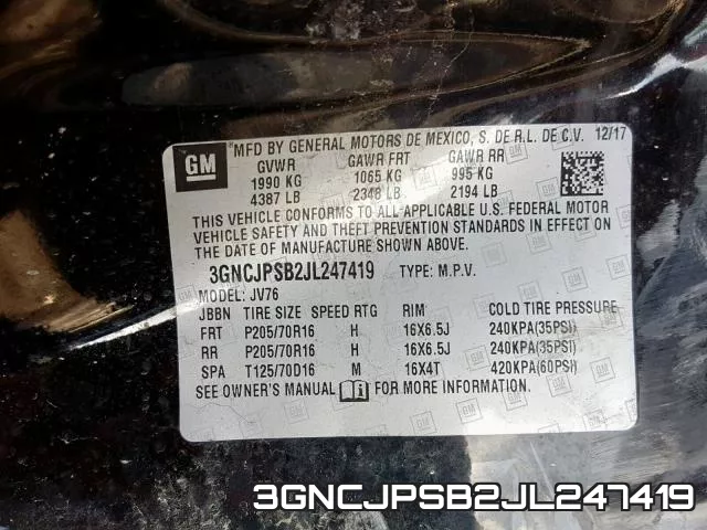 3GNCJPSB2JL247419 фото 2
