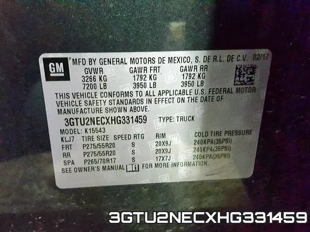 3GTU2NECXHG331459 фото 2