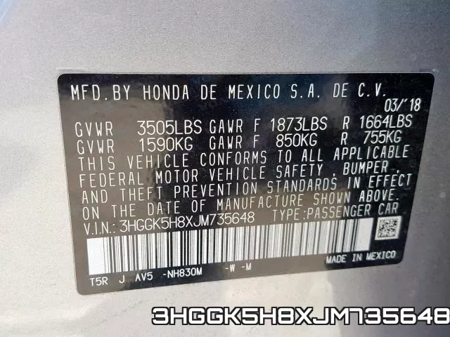 3HGGK5H8XJM735648 фото 2