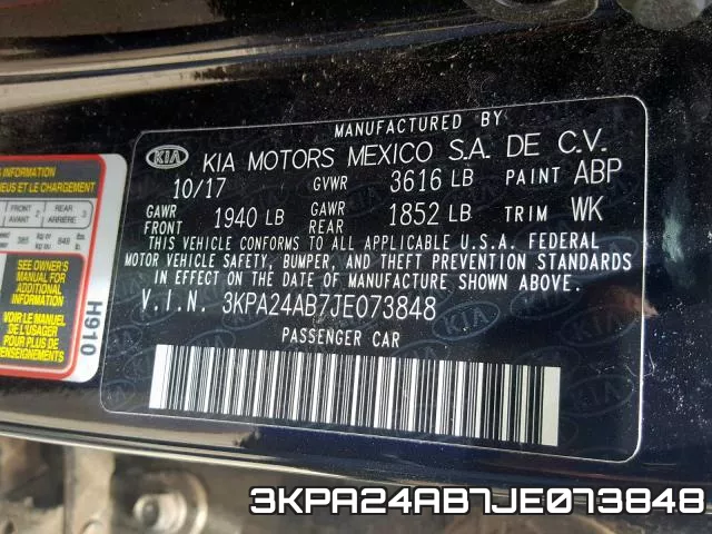 3KPA24AB7JE073848 фото 2