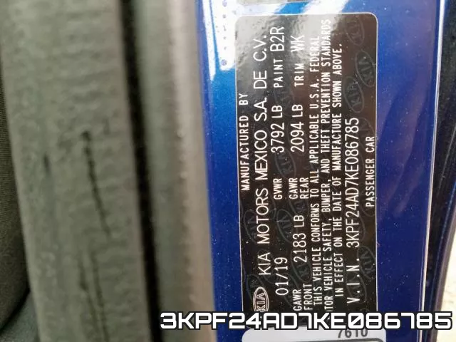 3KPF24AD7KE086785 фото 2