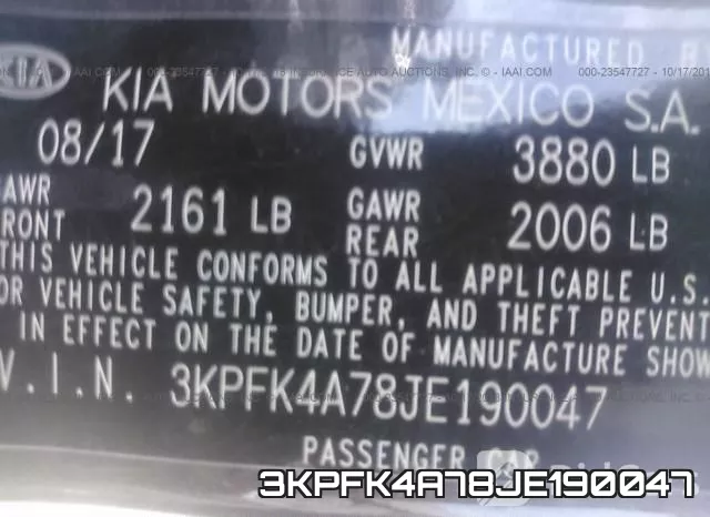 3KPFK4A78JE190047 фото 10