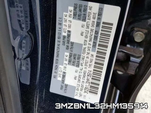 3MZBN1L32HM135914 фото 2
