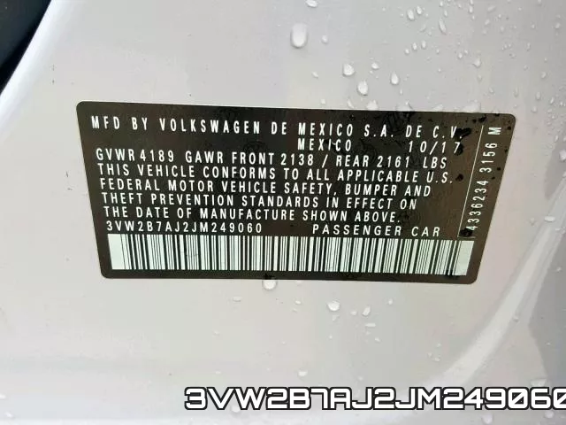 3VW2B7AJ2JM249060 фото 2