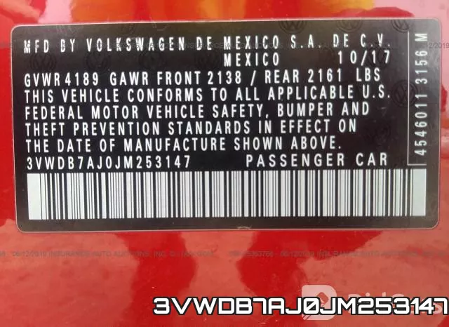 3VWDB7AJ0JM253147 фото 10