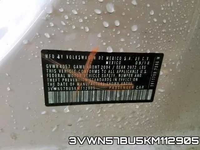 3VWN57BU5KM112905 фото 2