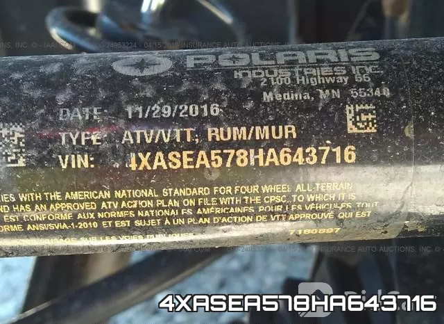 4XASEA578HA643716 фото 2