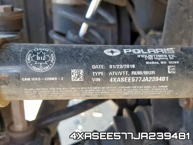 4XASEE577JA239481 фото 2