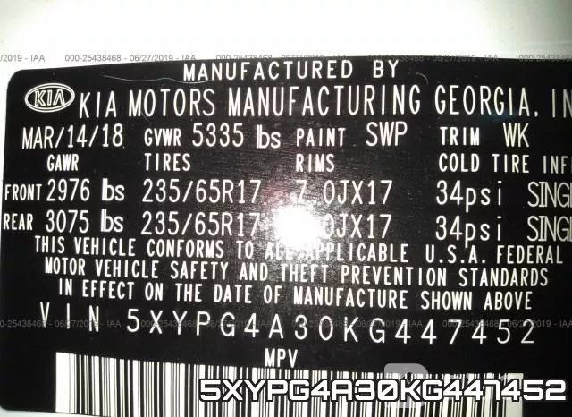 5XYPG4A30KG447452 фото 10