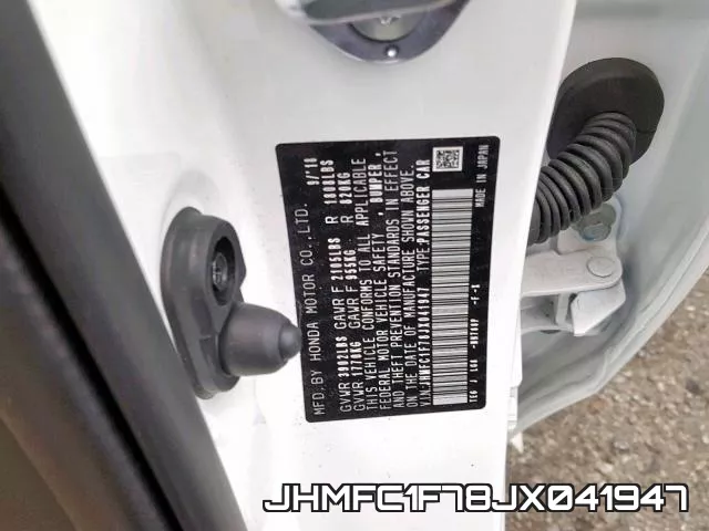 JHMFC1F78JX041947 фото 2