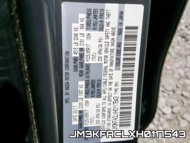 JM3KFACLXH0117543 фото 2