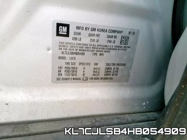 KL7CJLSB4HB054909 фото 2