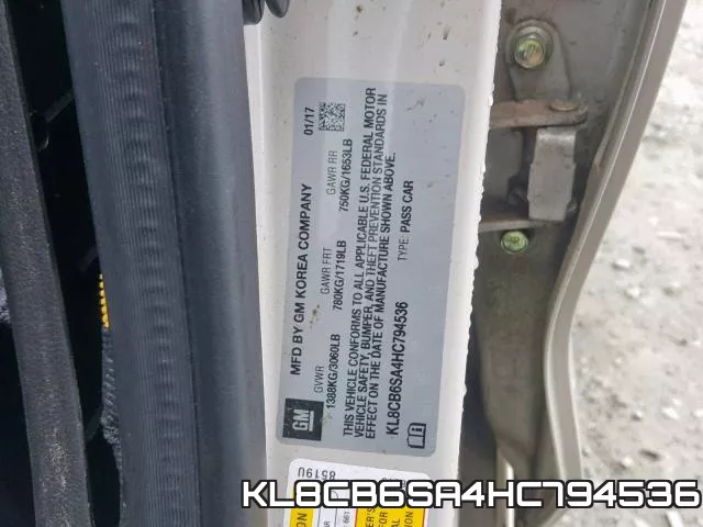 KL8CB6SA4HC794536 фото 2