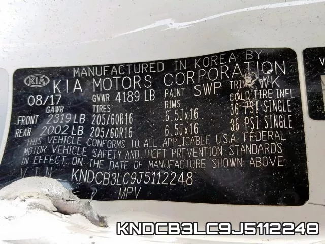 KNDCB3LC9J5112248 фото 2