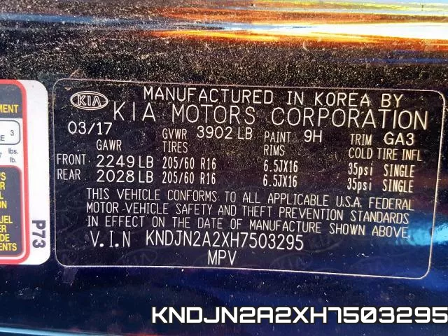 KNDJN2A2XH7503295 фото 2