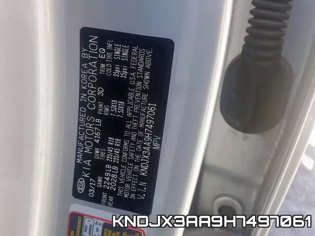 KNDJX3AA9H7497061 фото 2