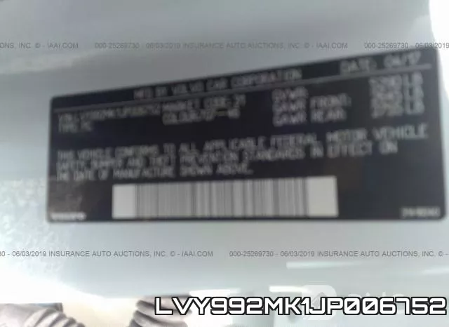 LVY992MK1JP006752 фото 9