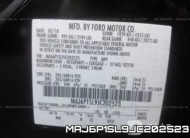 MAJ6P1SL9JC202523 фото 10