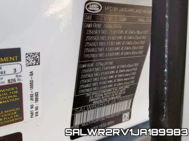 SALWR2RV1JA189983 фото 2