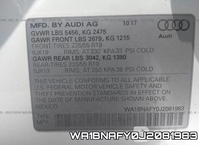 WA1BNAFY0J2081983 фото 10