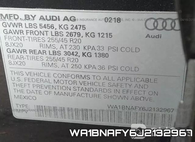 WA1BNAFY6J2132967 фото 10