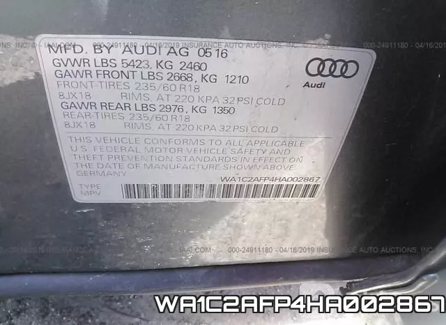 WA1C2AFP4HA002867 фото 10