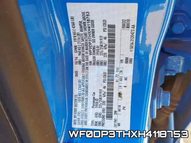WF0DP3THXH4118753 фото 2