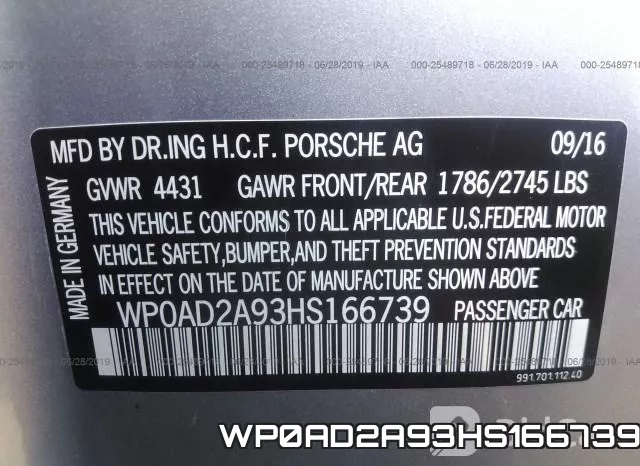 WP0AD2A93HS166739 фото 10