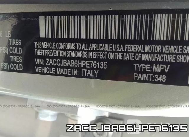 ZACCJBAB6HPE76135 фото 10