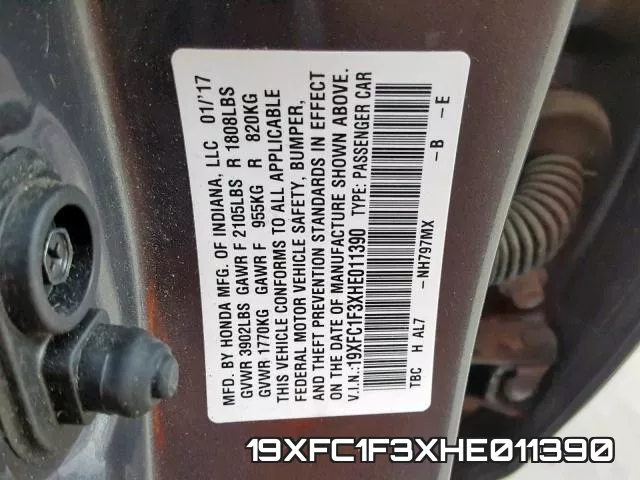19XFC1F3XHE011390 фото 2