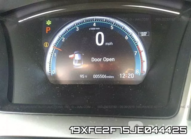 19XFC2F75JE044425 фото 8