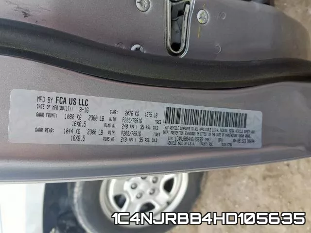 1C4NJRBB4HD105635 фото 2