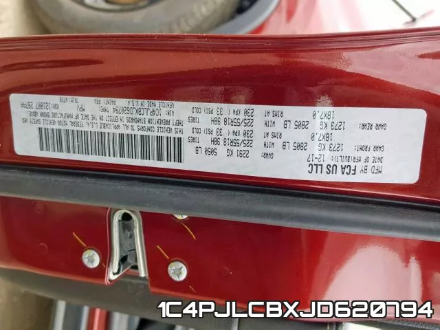 1C4PJLCBXJD620794 фото 2