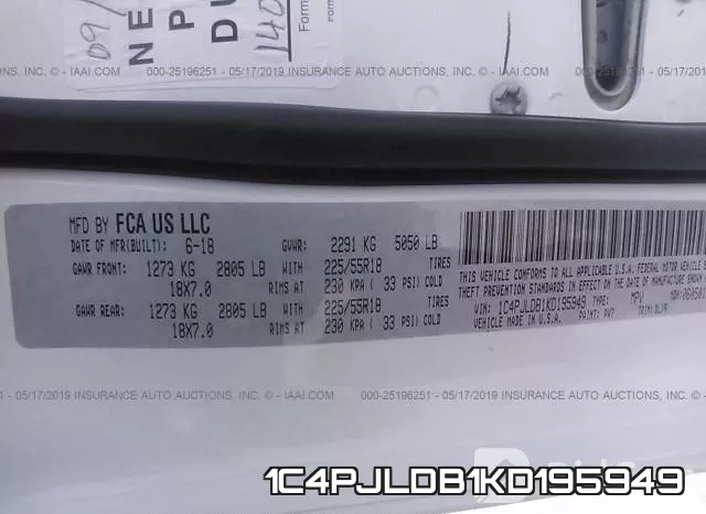 1C4PJLDB1KD195949 фото 10