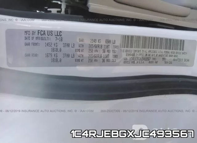 1C4RJEBGXJC493567 фото 10