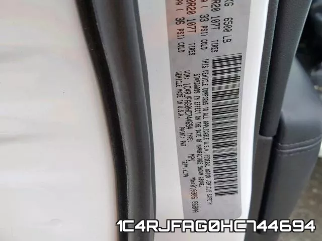 1C4RJFAG0HC744694 фото 2
