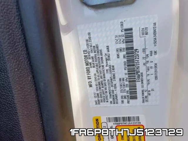 1FA6P8TH7J5123729 фото 2