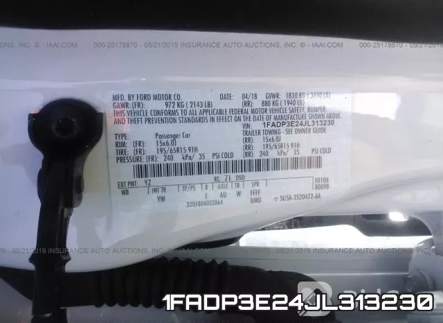 1FADP3E24JL313230 фото 10