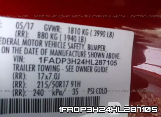 1FADP3H24HL287105 фото 10