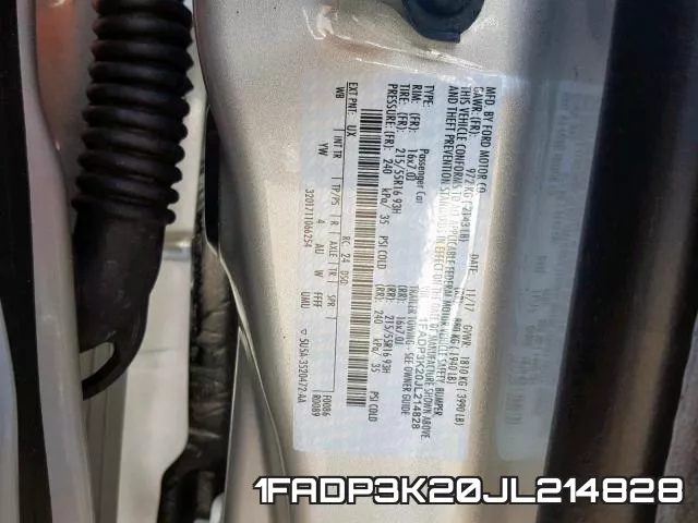 1FADP3K20JL214828 фото 2