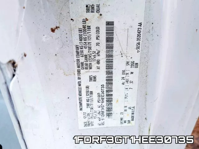 1FDRF3GT1HEE30735 фото 2