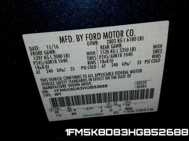 1FM5K8D83HGB52688 фото 2