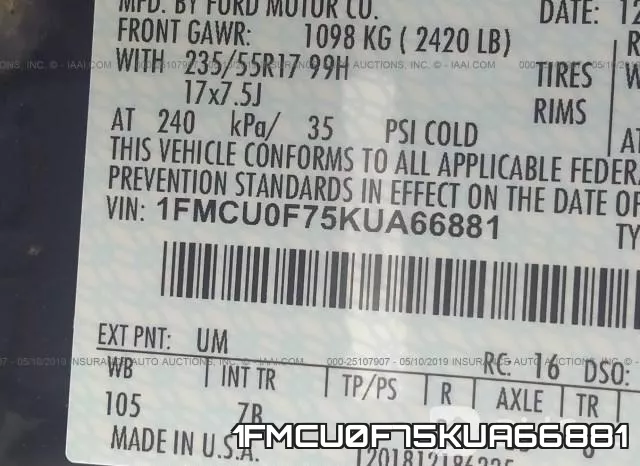 1FMCU0F75KUA66881 фото 10