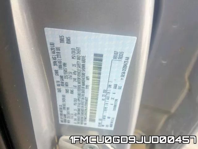 1FMCU0GD9JUD00457 фото 2