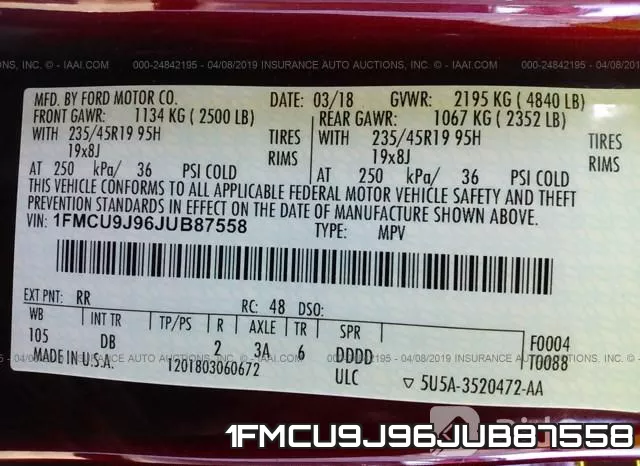 1FMCU9J96JUB87558 фото 10