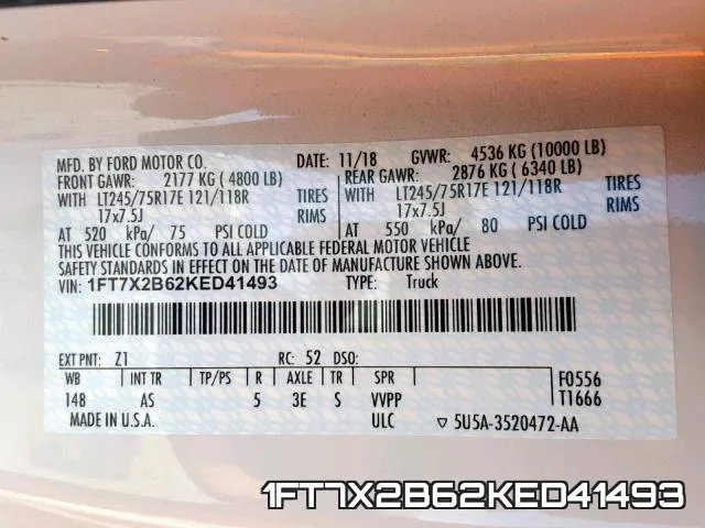 1FT7X2B62KED41493 фото 2