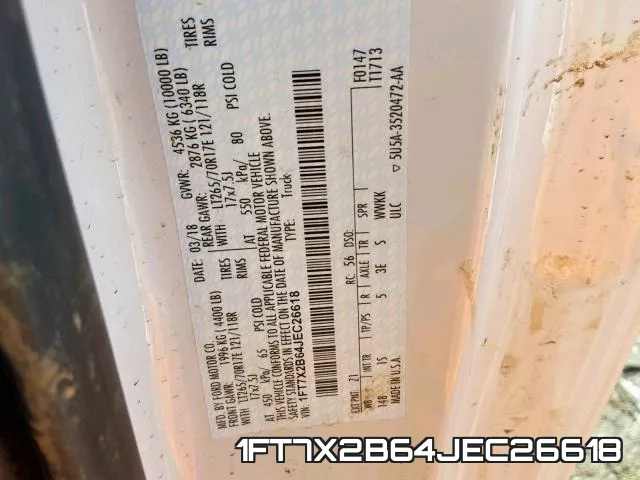 1FT7X2B64JEC26618 фото 2