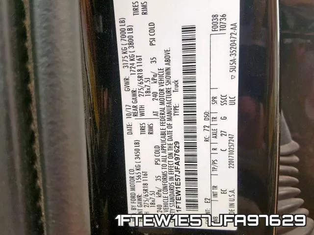 1FTEW1E57JFA97629 фото 2